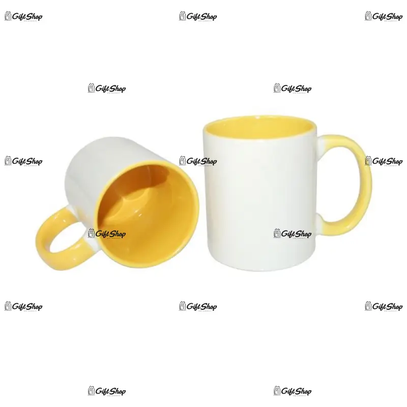 .cana interior maner galben, din ceramica, personalizata